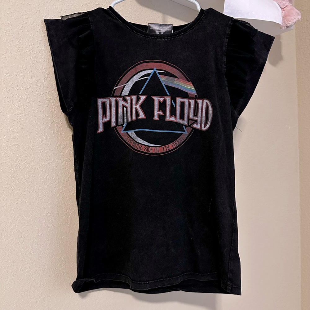 3/$20 ✨ Girls Pink Floyd Ruffle Tank Top